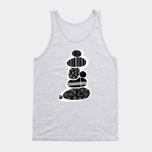 Sea stones or abstract ornament? Black and white graphics Tank Top